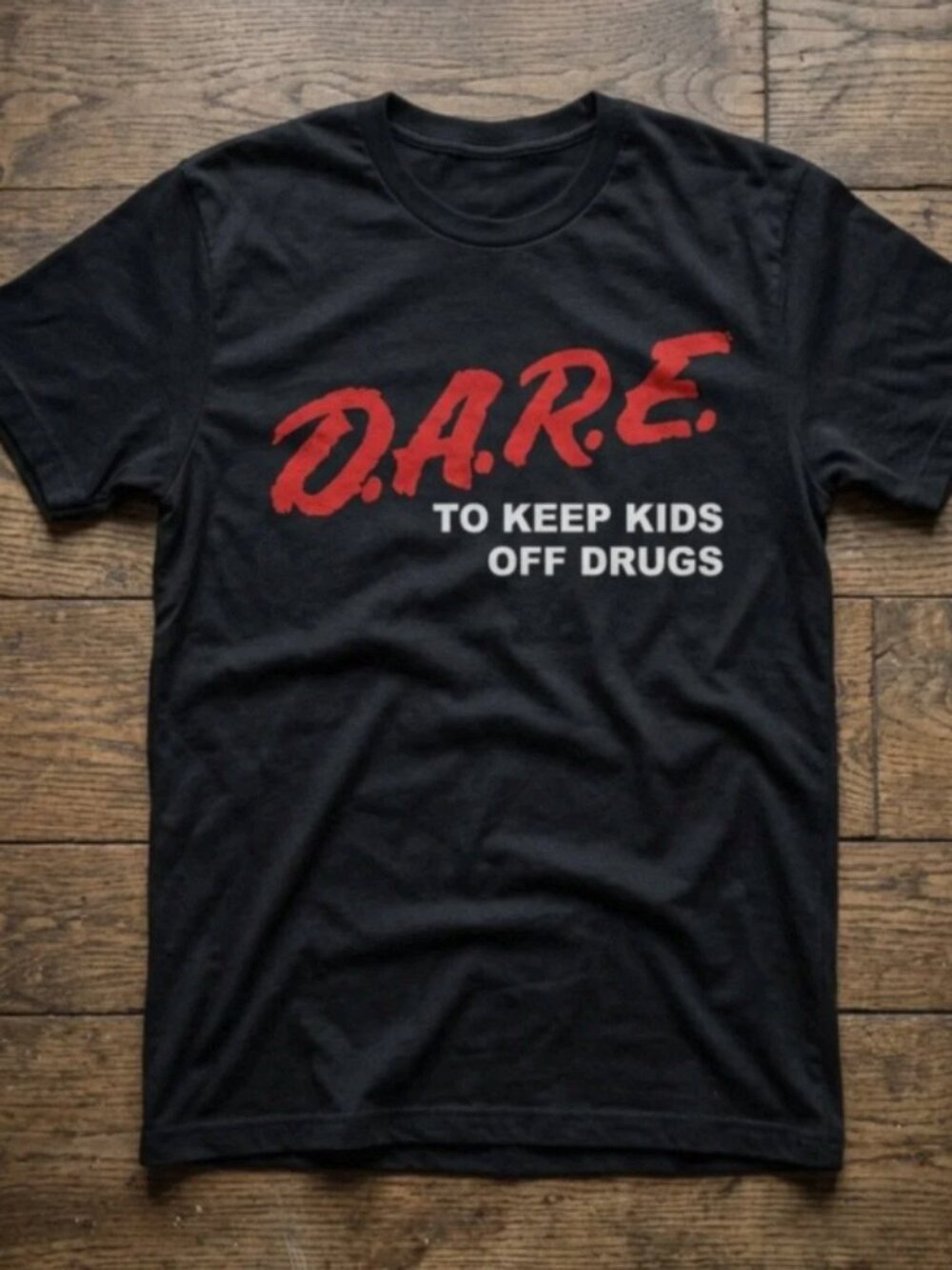 Vintage D.A.R.E Graphic Tee Retro 90s Anti Drug Shirt Y2K Streetwear